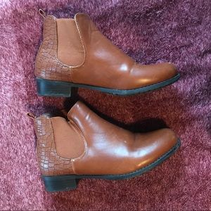 Tan ankle boots